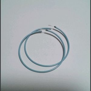 Light Blue Hoop Earrings